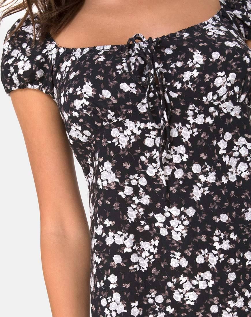 Gaval Mini Dress in Dark Wild Flower sold by Motel Rocks product image thumbnail 5