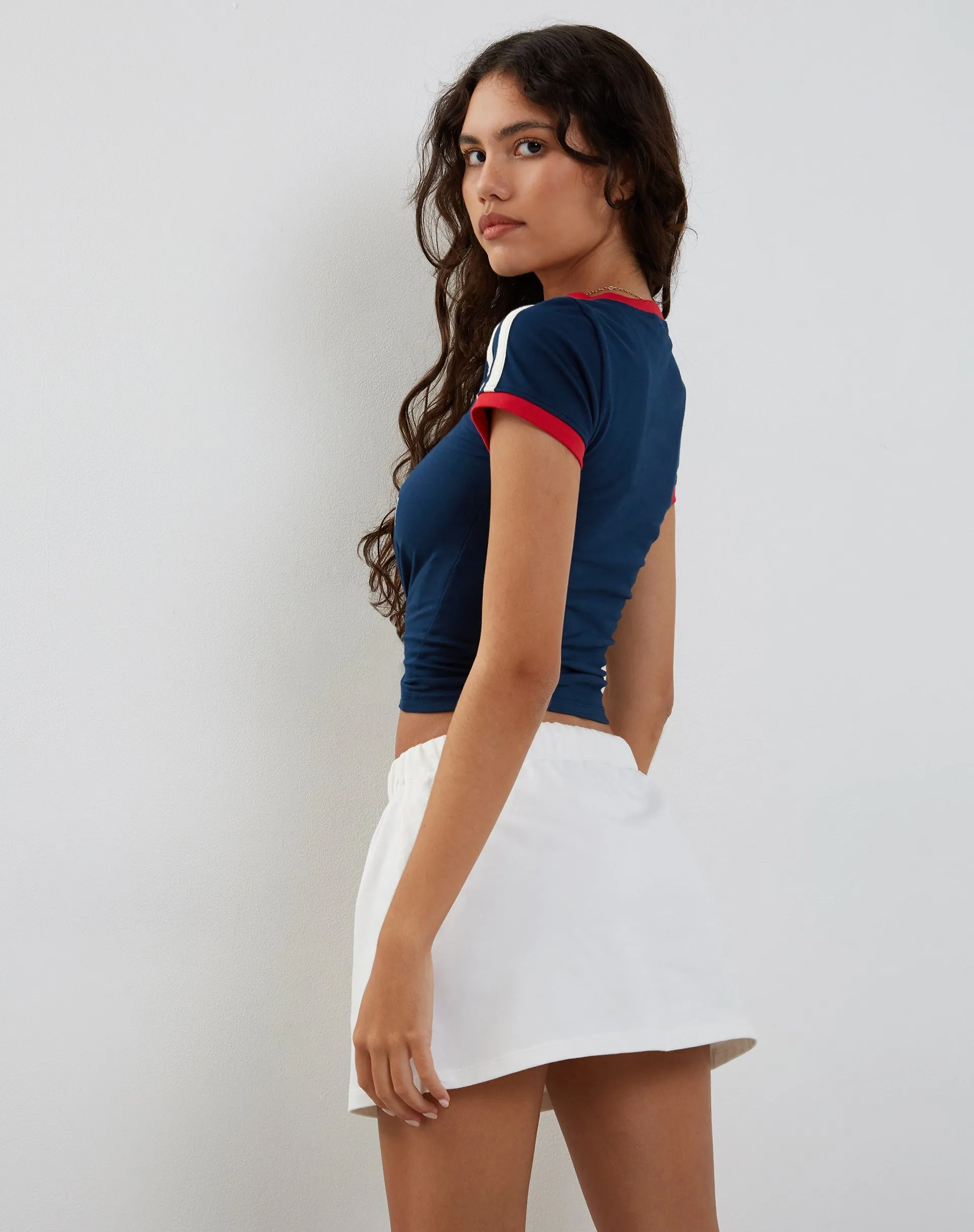 Dheca Mini Skirt in White sold by Motel Rocks product image thumbnail 4