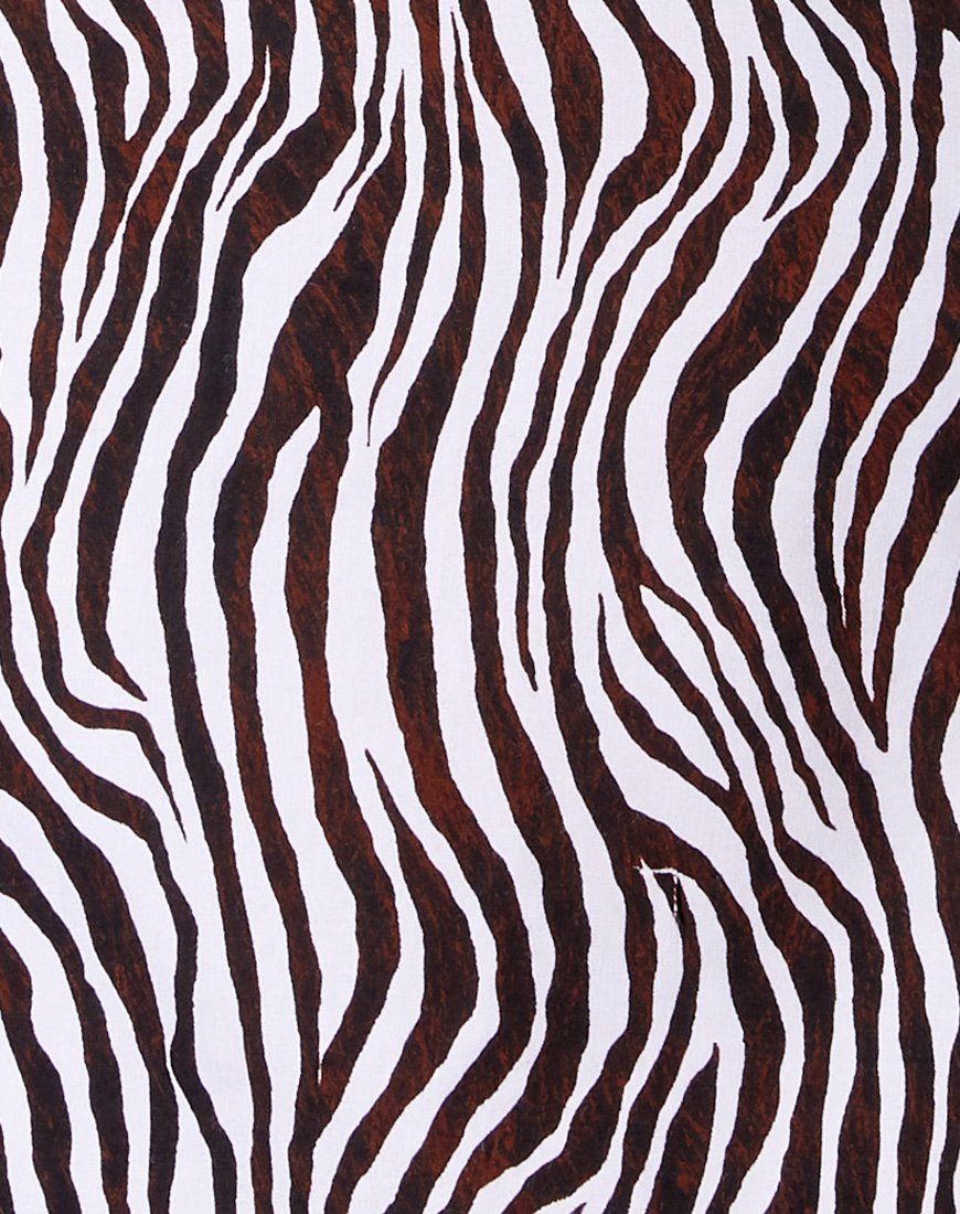 Datista Slip Dress in Zebra Vertical sold by Motel Rocks product image thumbnail 5