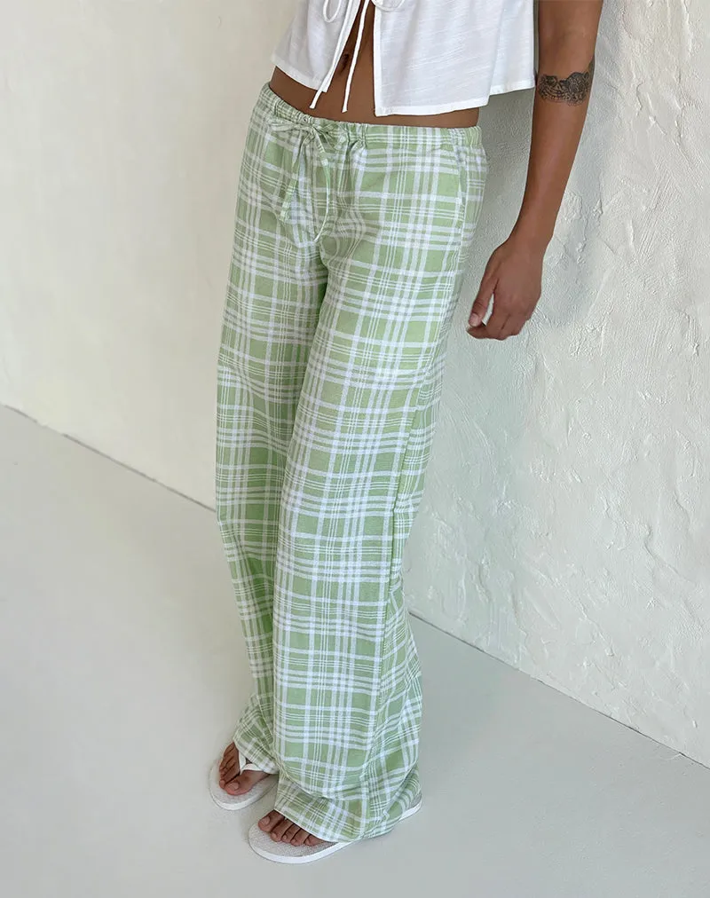 Lirura Trouser in Table Cloth Neo Mint sold by Motel Rocks product image thumbnail 3