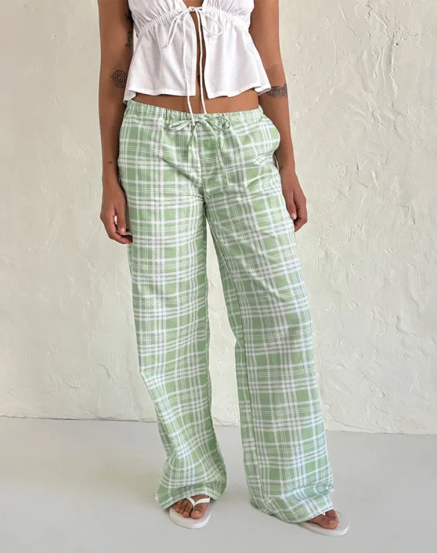 Lirura Trouser in Table Cloth Neo Mint sold by Motel Rocks