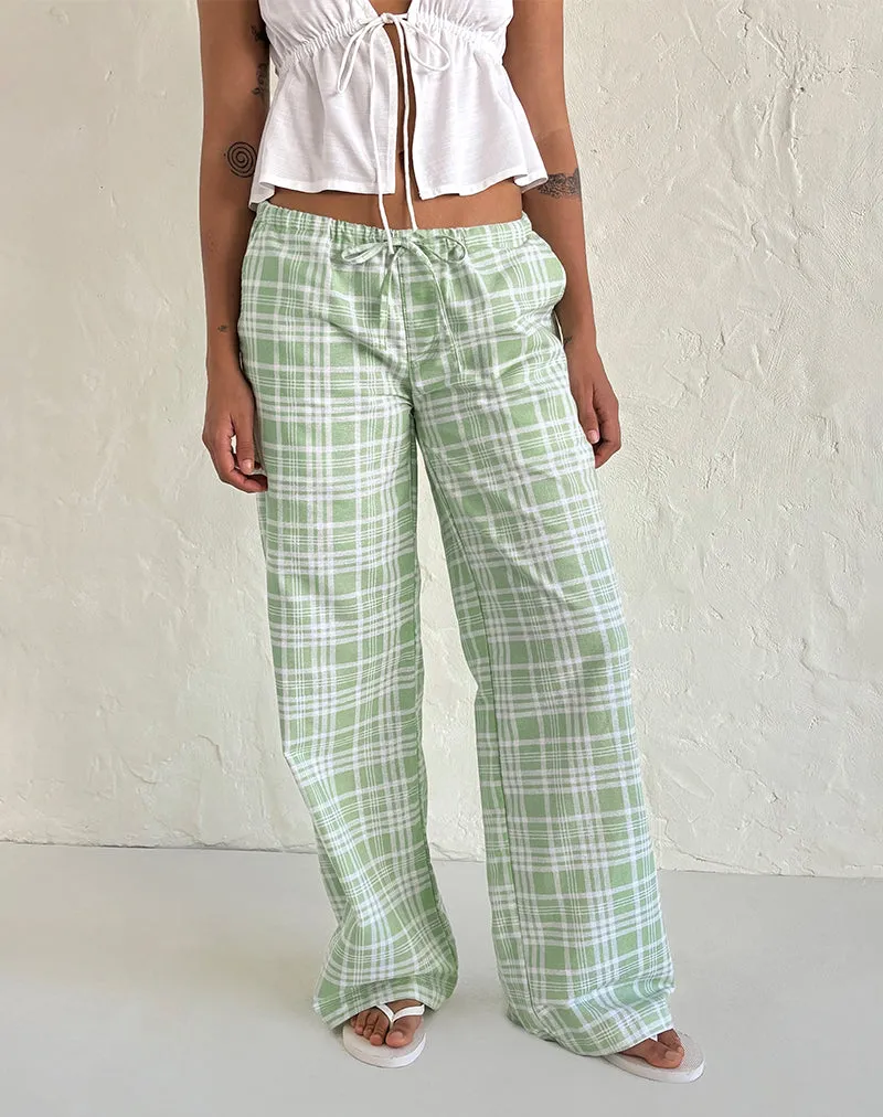 Lirura Trouser in Table Cloth Neo Mint sold by Motel Rocks