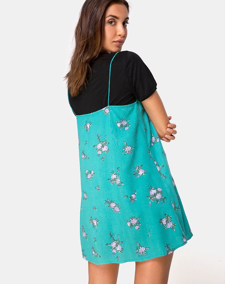 Sanna Slip Dress in Soi Rose Green sold by Motel Rocks product image thumbnail 2