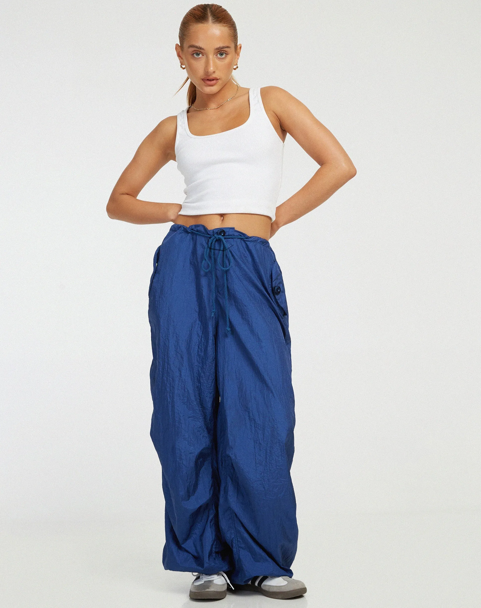 Chute Trouser in Navy sold by Motel Rocks product image thumbnail 4