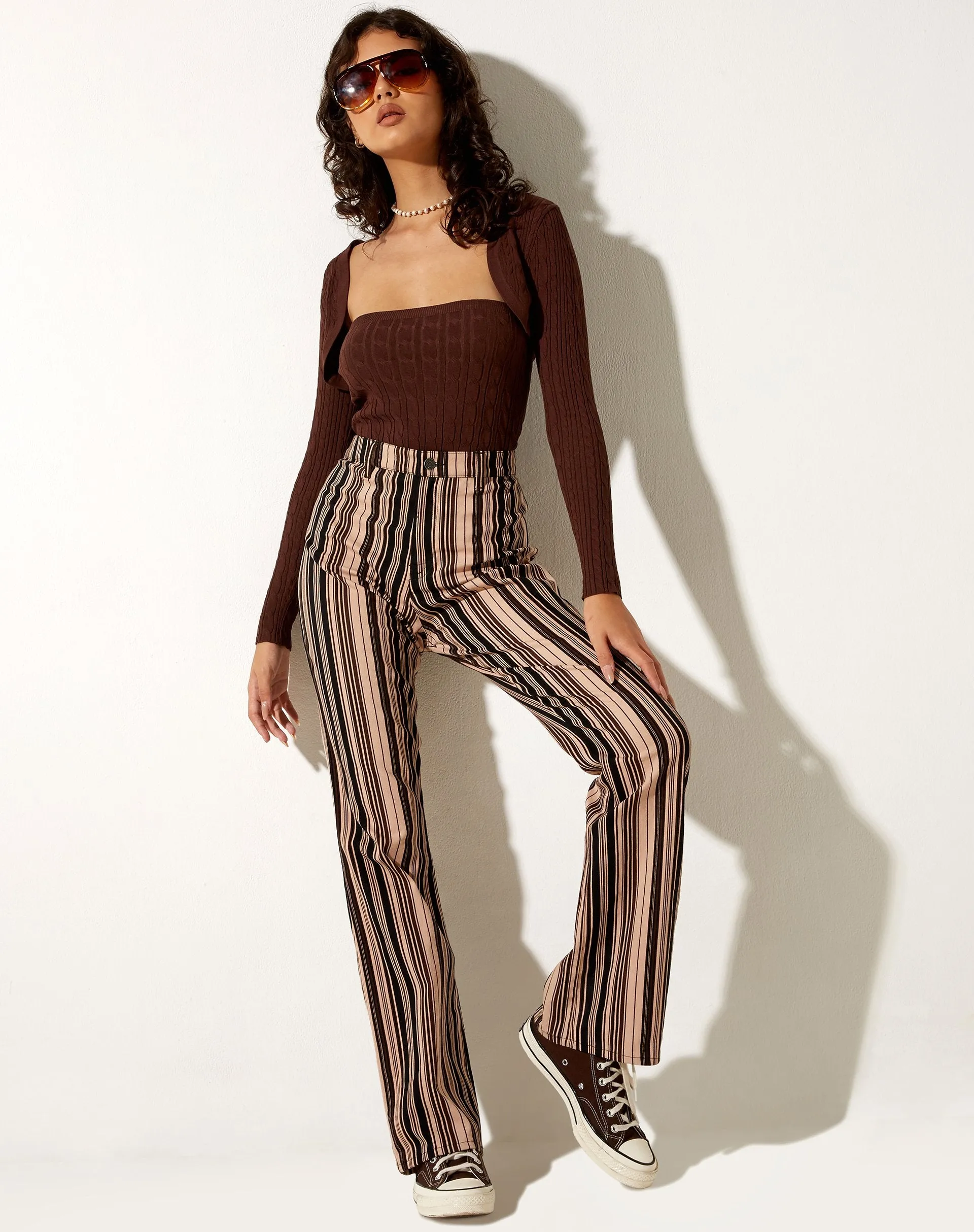 Gya Longsleeve Top in Knit Chocolate sold by Motel Rocks product image thumbnail 3