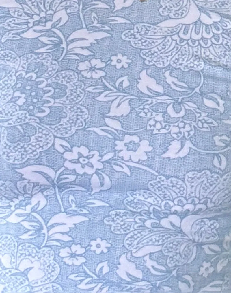 Xiwani Top in White Ornate Print Lycra sold by Motel Rocks product image thumbnail 5