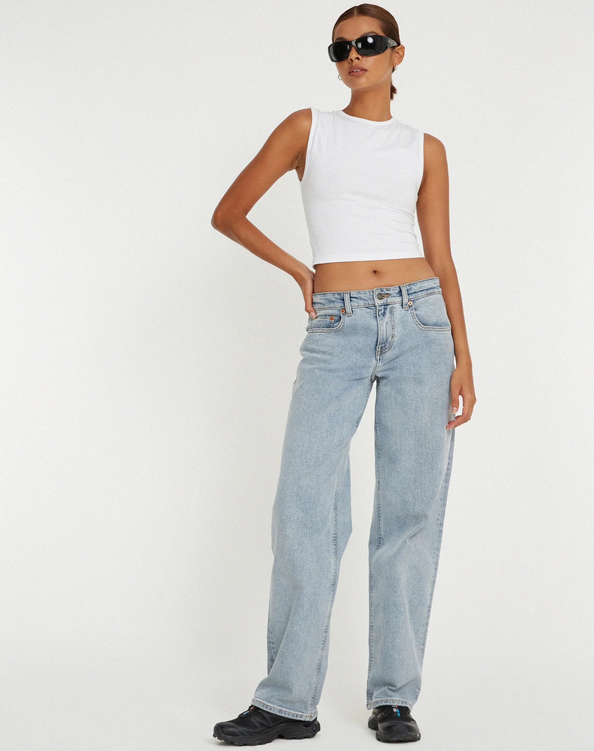 Monlo Vest Top in White sold by Motel Rocks product image thumbnail 3