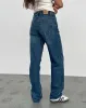 Mid Rise Slim Parallel Jeans in Mid Blue Used sold by Motel Rocks