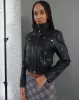Loviana Jacket in PU Black sold by Motel Rocks