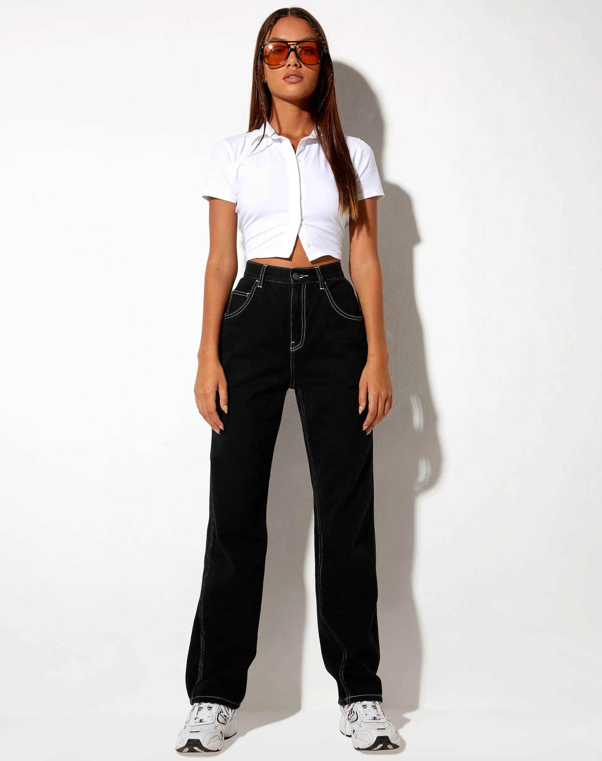 Carpenter Cargo Jeans in Black sold by Motel Rocks product image thumbnail 4