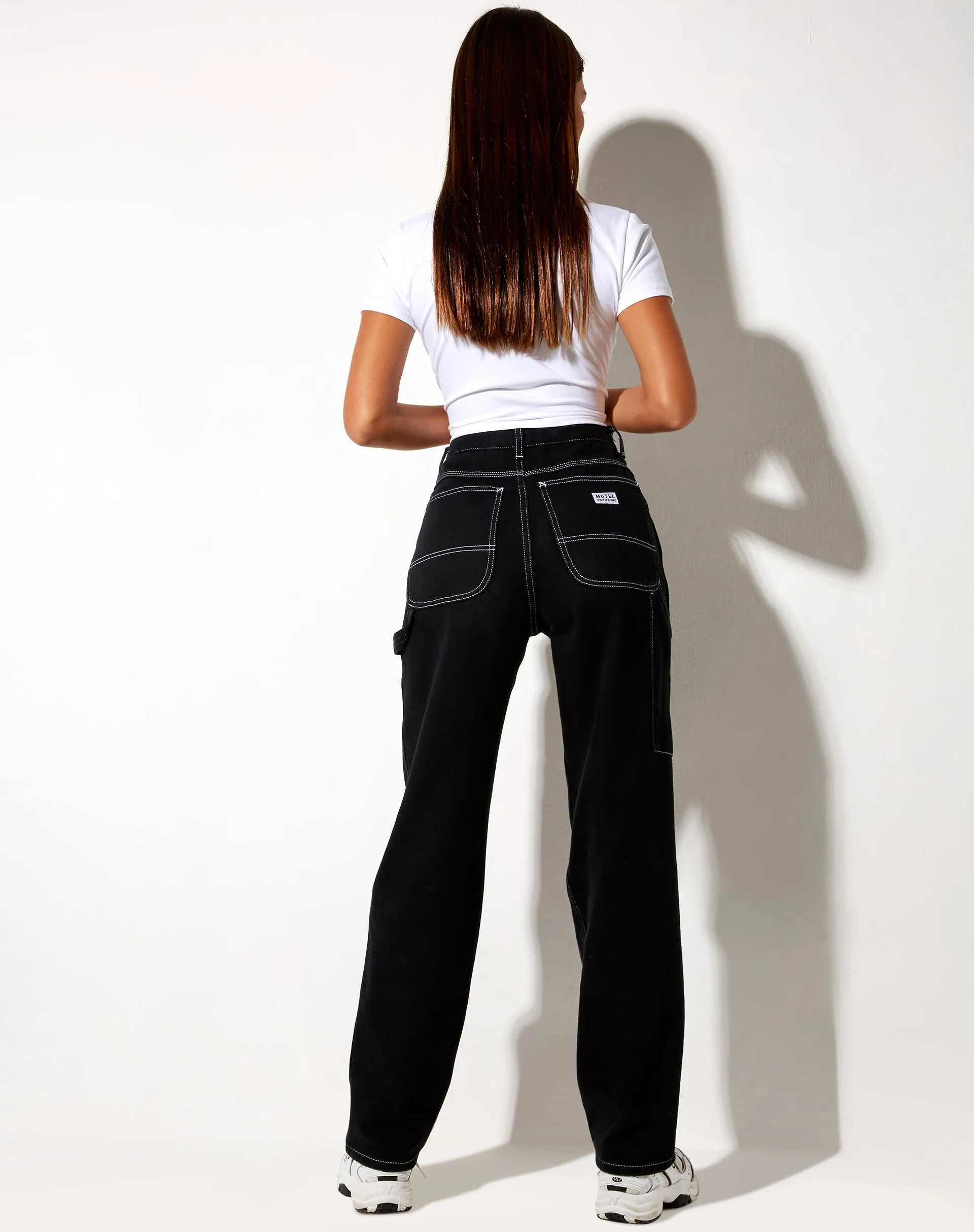 Carpenter Cargo Jeans in Black sold by Motel Rocks product image thumbnail 5