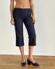 Diran Capri Trouser in Chambray Indigo sold by Motel Rocks