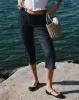 Diran Capri Trouser in Chambray Indigo sold by Motel Rocks