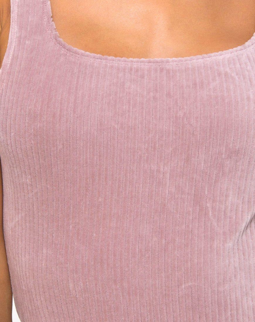 Yora Bodice in Velvet Rib Taupe sold by Motel Rocks product image thumbnail 5