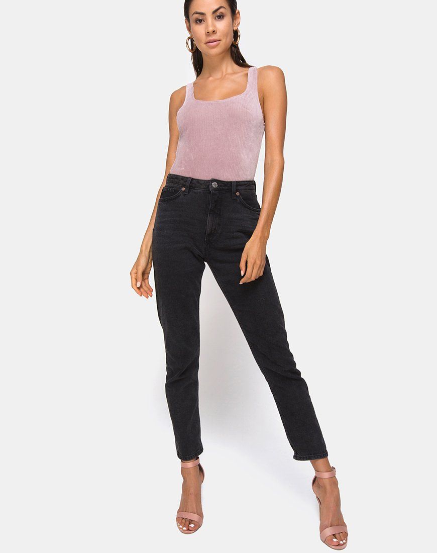 Yora Bodice in Velvet Rib Taupe sold by Motel Rocks product image thumbnail 3