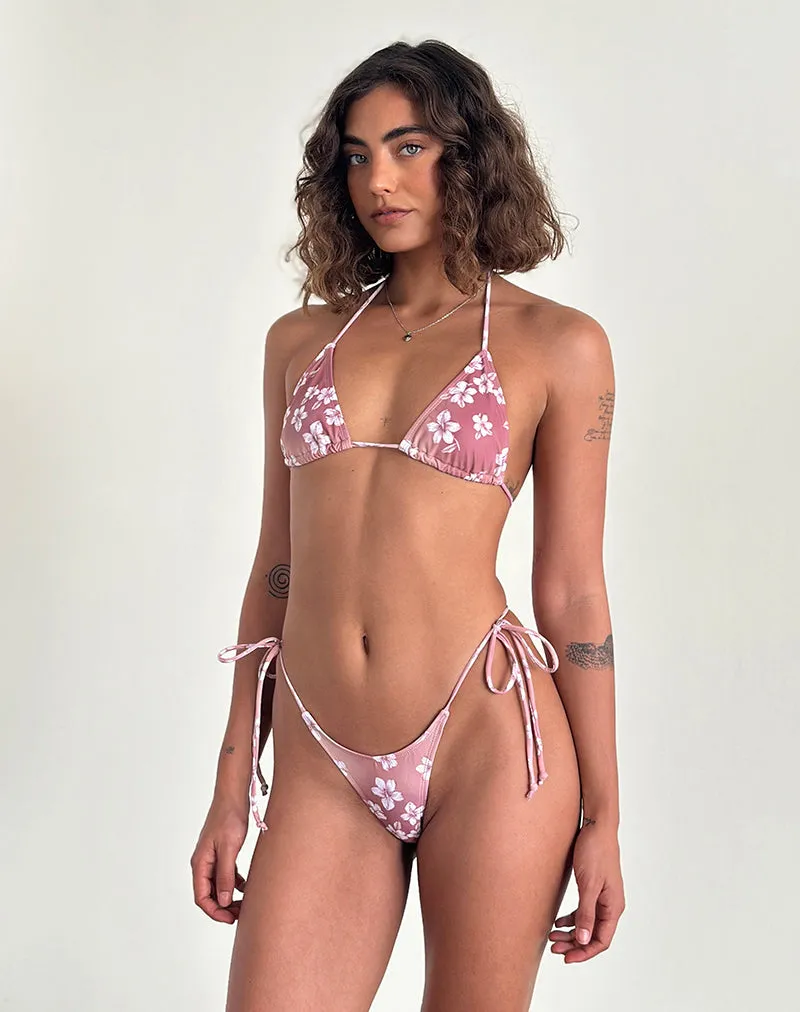 Lentra Bikini Bottom in Hibiscus Floral sold by Motel Rocks product image thumbnail 2