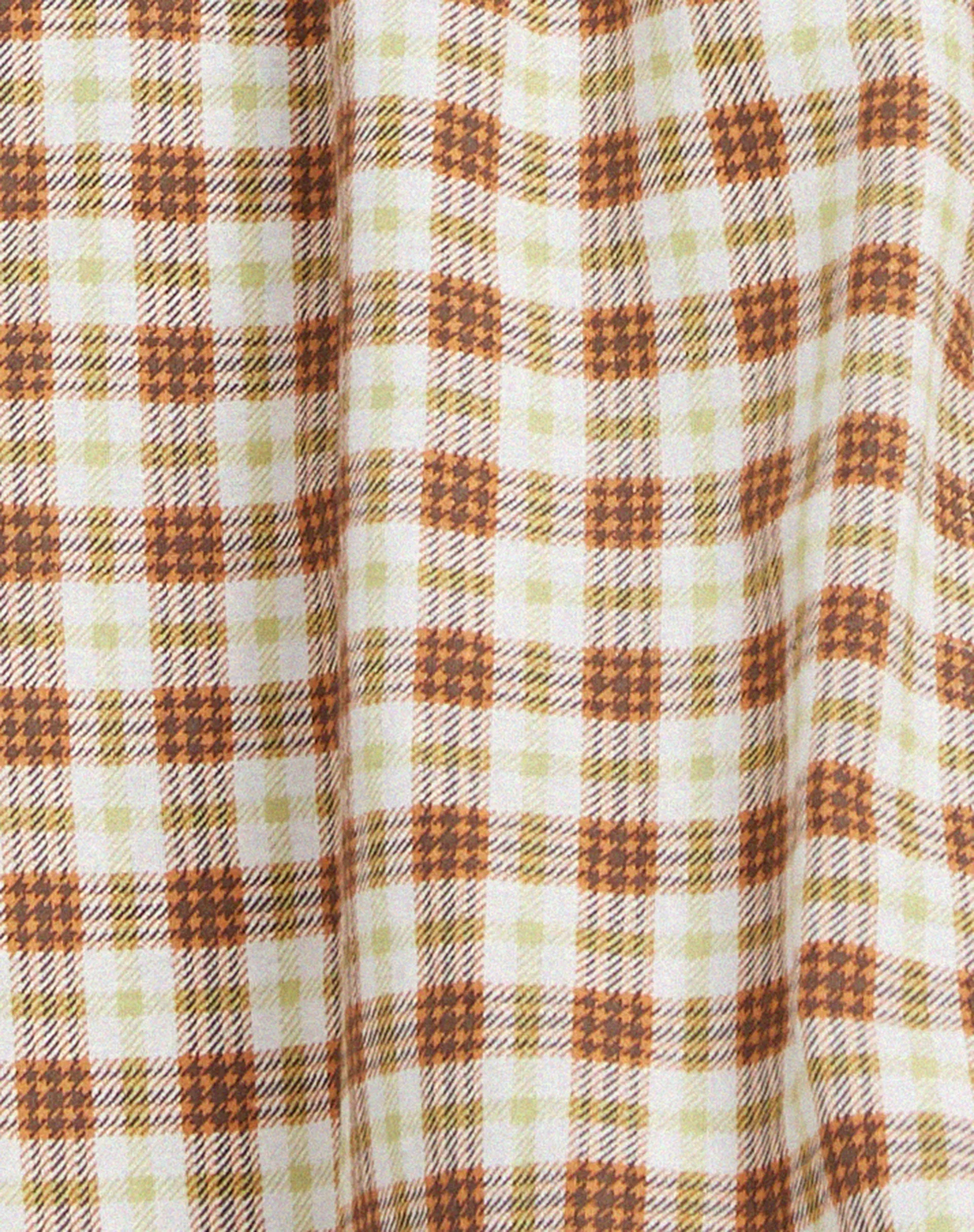 Takara Midi Skirt in Yellow and Brown Check sold by Motel Rocks product image thumbnail 5