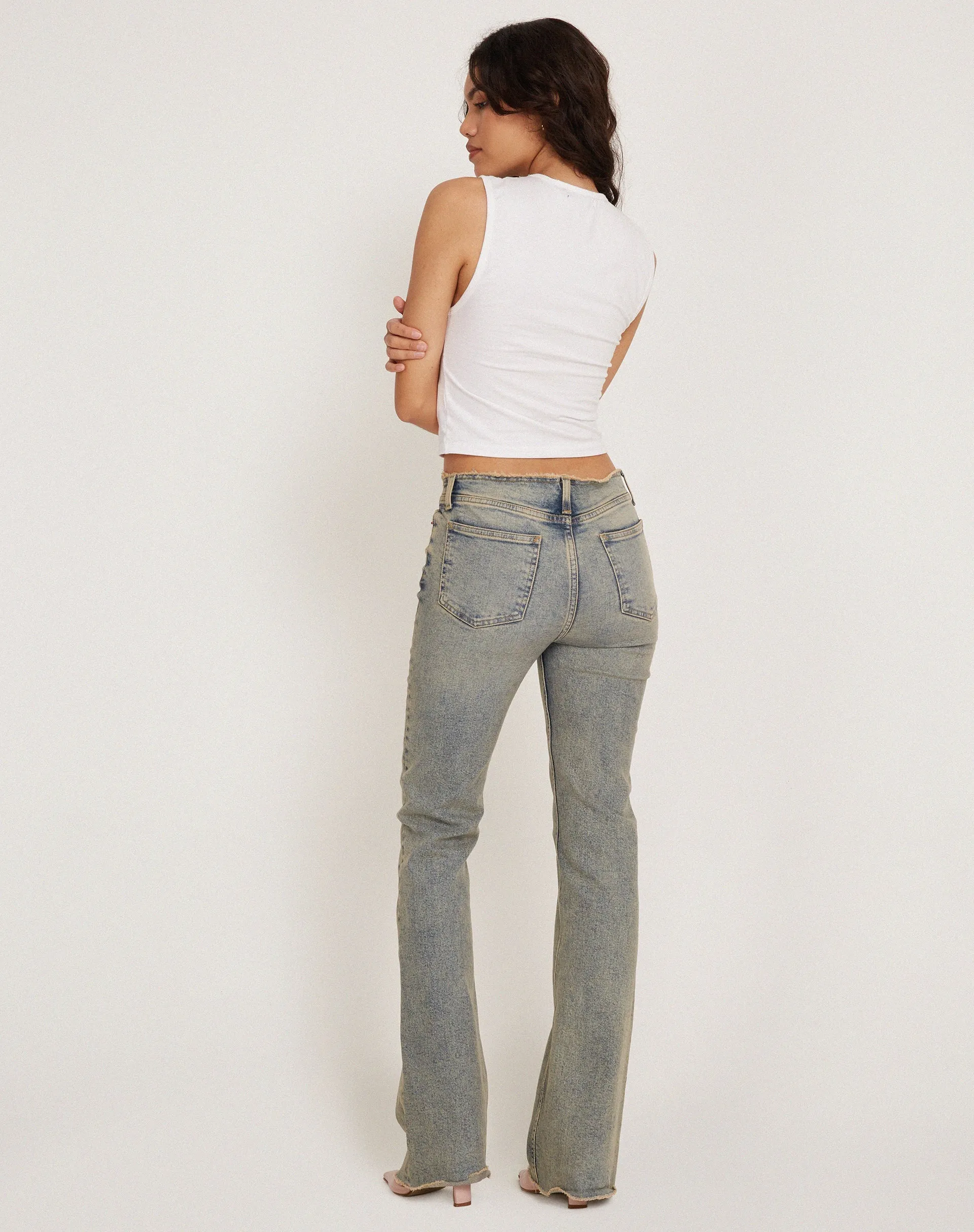 Monlo Vest Top in White Pink Corset Print sold by Motel Rocks product image thumbnail 5