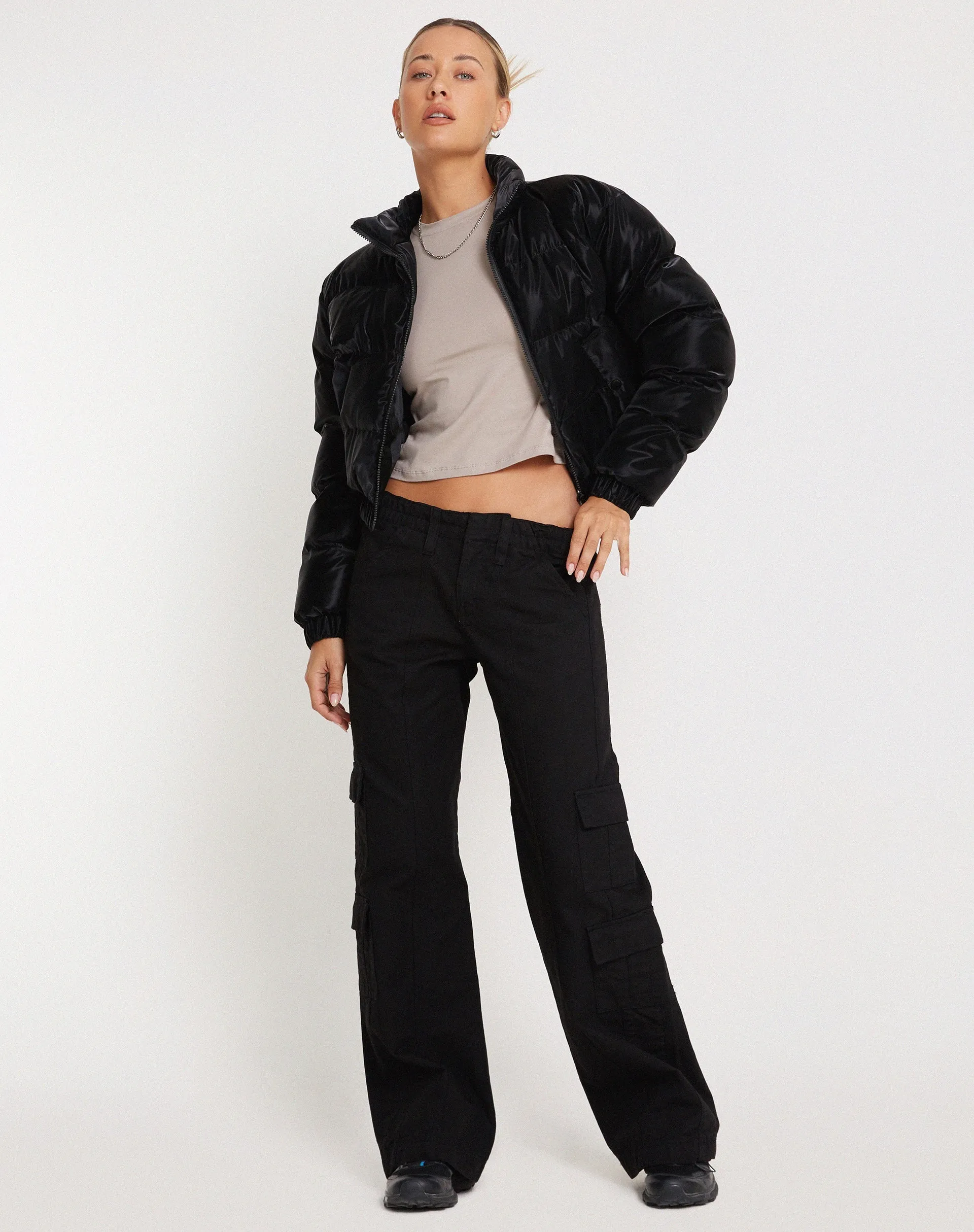 Hansa Cargo Trouser in Black sold by Motel Rocks product image thumbnail 3