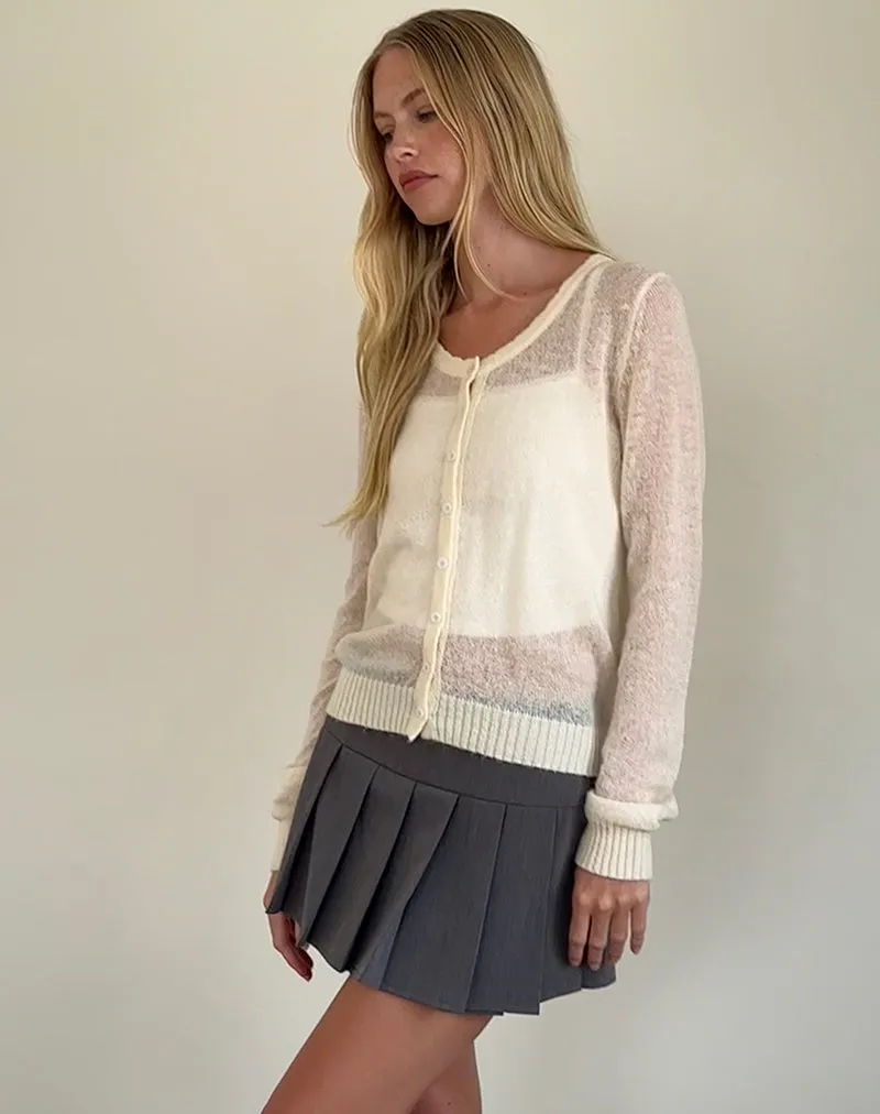 Solana Light Knit Cardigan in Ivory sold by Motel Rocks product image thumbnail 5