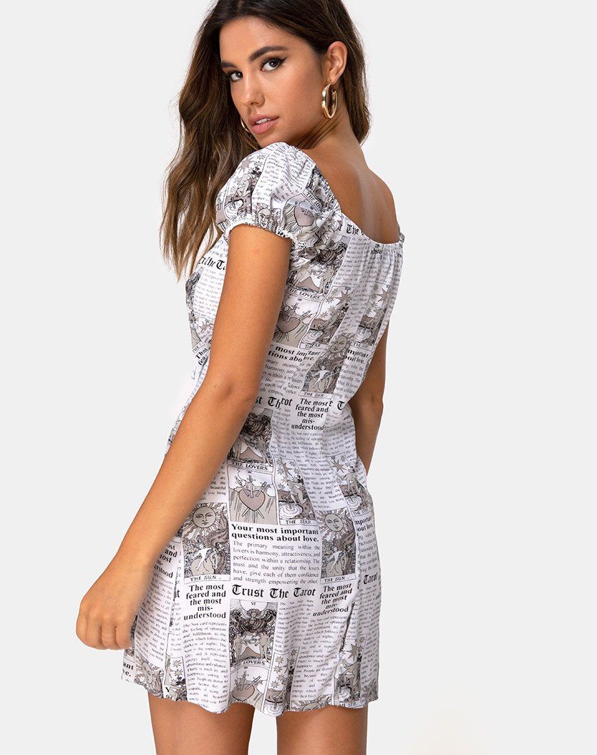 Gaval Mini Dress in Tarot sold by Motel Rocks product image thumbnail 4