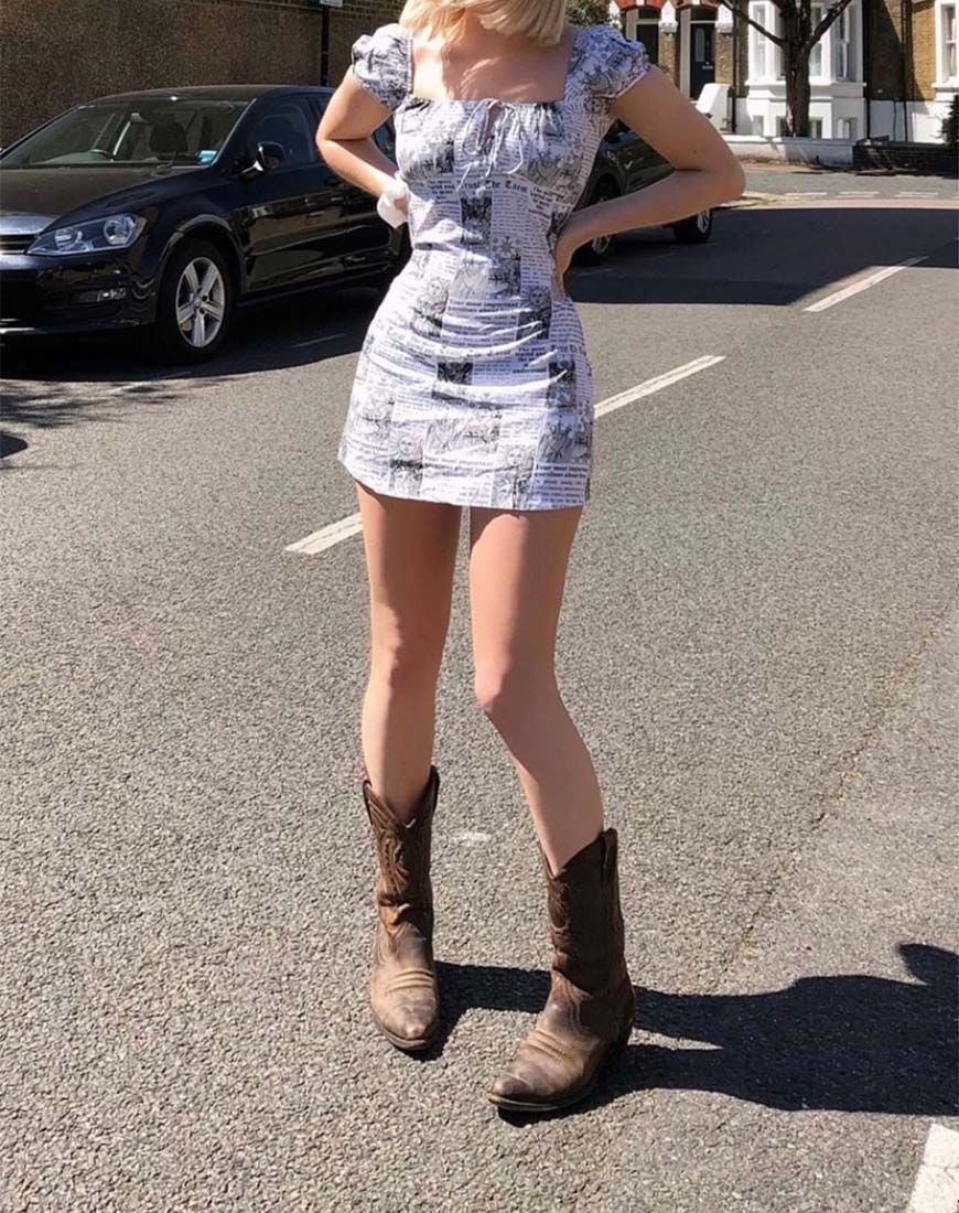 Gaval Mini Dress in Tarot sold by Motel Rocks product image thumbnail 2