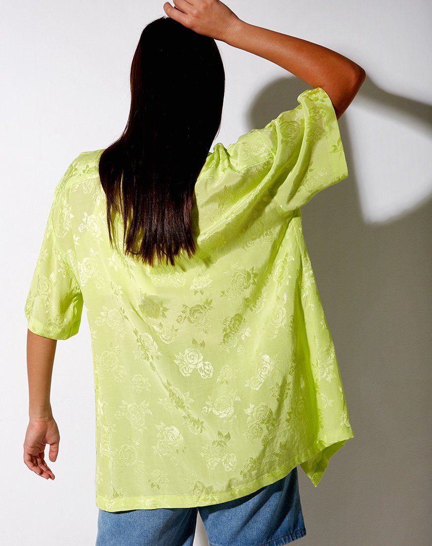 Taelsa Shirt in Satin Rose Lime sold by Motel Rocks product image thumbnail 3