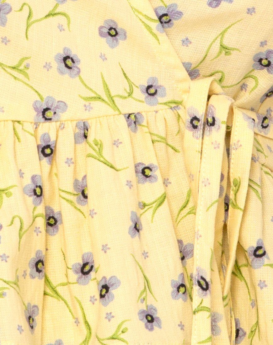 Amiya Top in Wild Flower Lemon Drop sold by Motel Rocks product image thumbnail 5