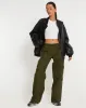 Hansa Cargo Trouser in Panama Dark Olive sold by Motel Rocks