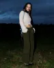 Hansa Cargo Trouser in Panama Dark Olive sold by Motel Rocks
