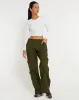Hansa Cargo Trouser in Panama Dark Olive sold by Motel Rocks