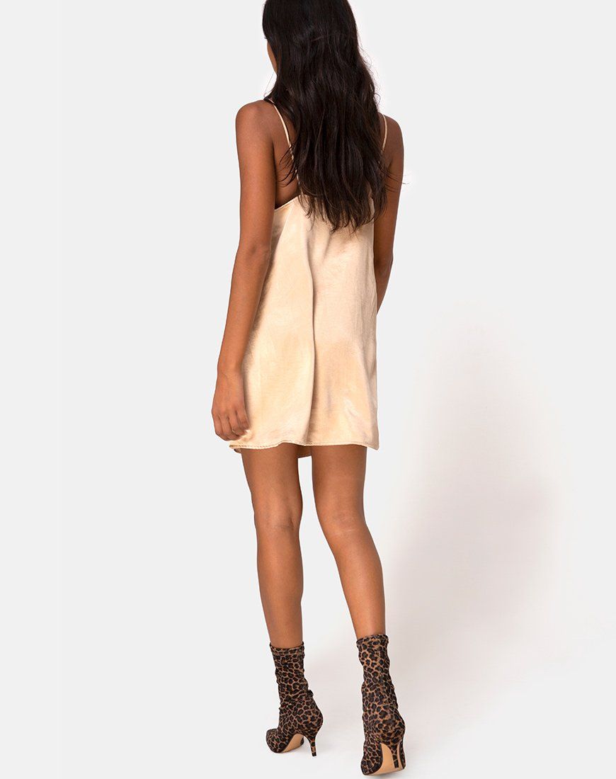 Datista Dress in Satin Gold sold by Motel Rocks product image thumbnail 4