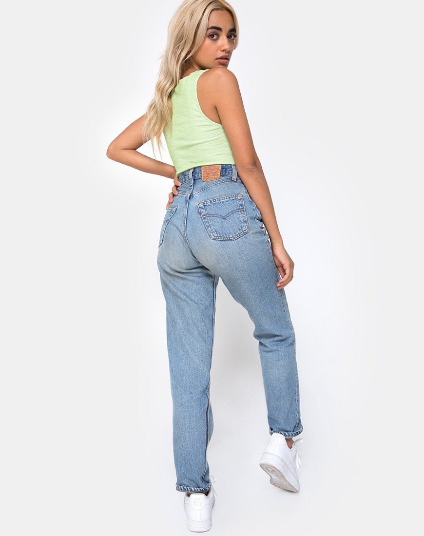 Lisari Bodice in Rib Pastel Lime sold by Motel Rocks product image thumbnail 4