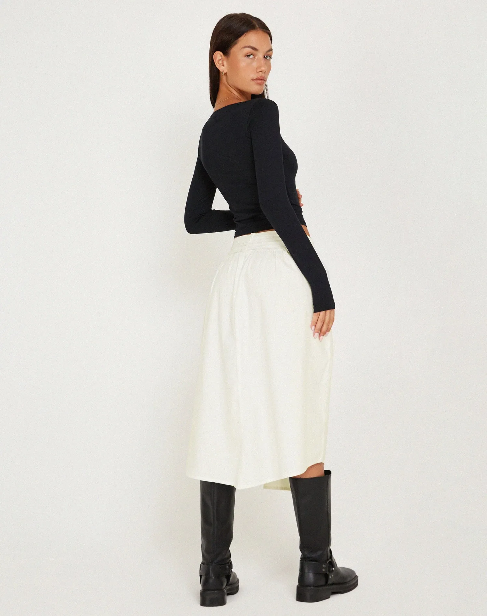 India Midi Skirt in White sold by Motel Rocks product image thumbnail 2