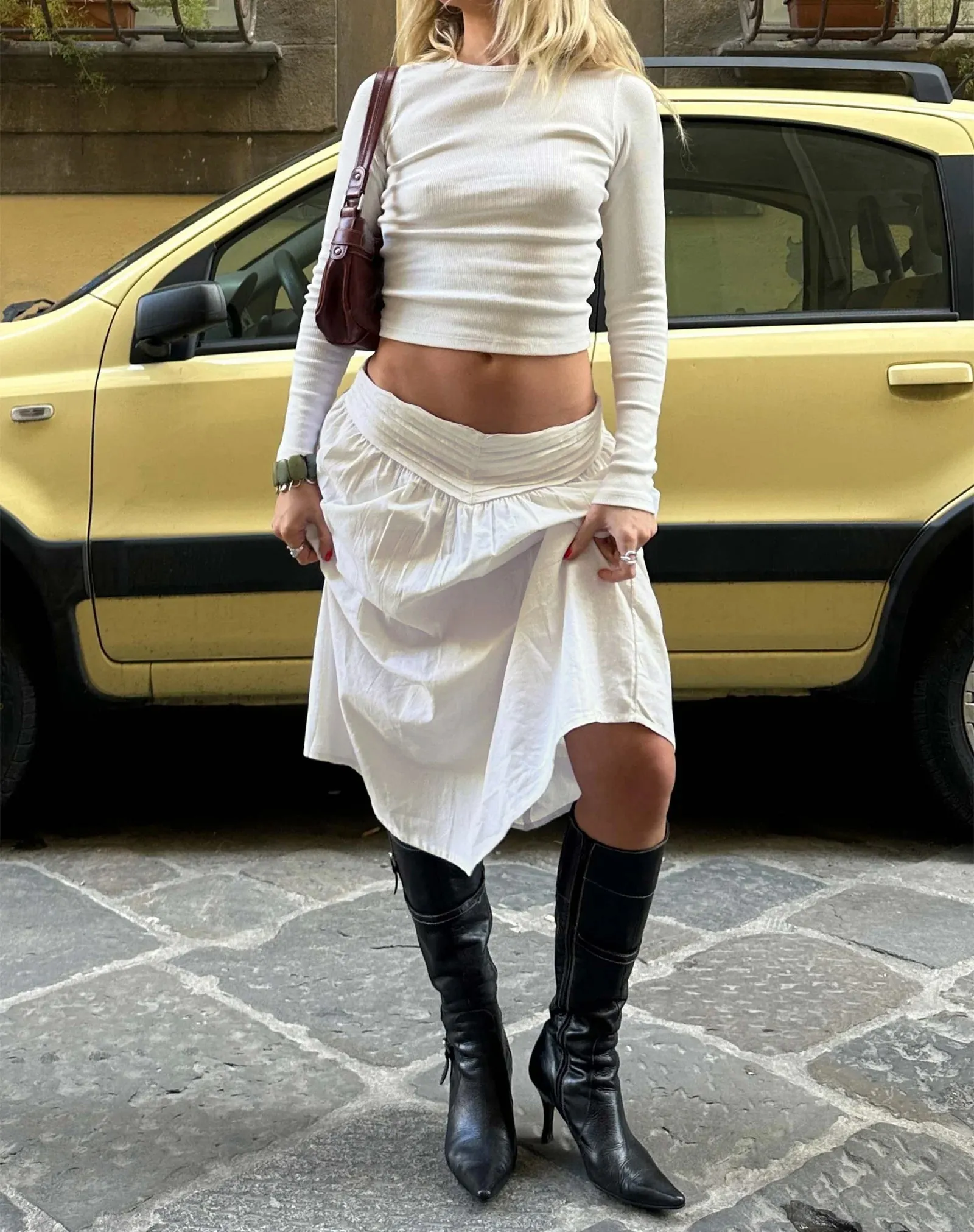 India Midi Skirt in White sold by Motel Rocks product image thumbnail 5