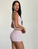Jules Halter Top in Pink and Grey Jersey Stripe sold by Motel Rocks