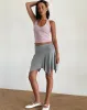 Jules Halter Top in Pink and Grey Jersey Stripe sold by Motel Rocks