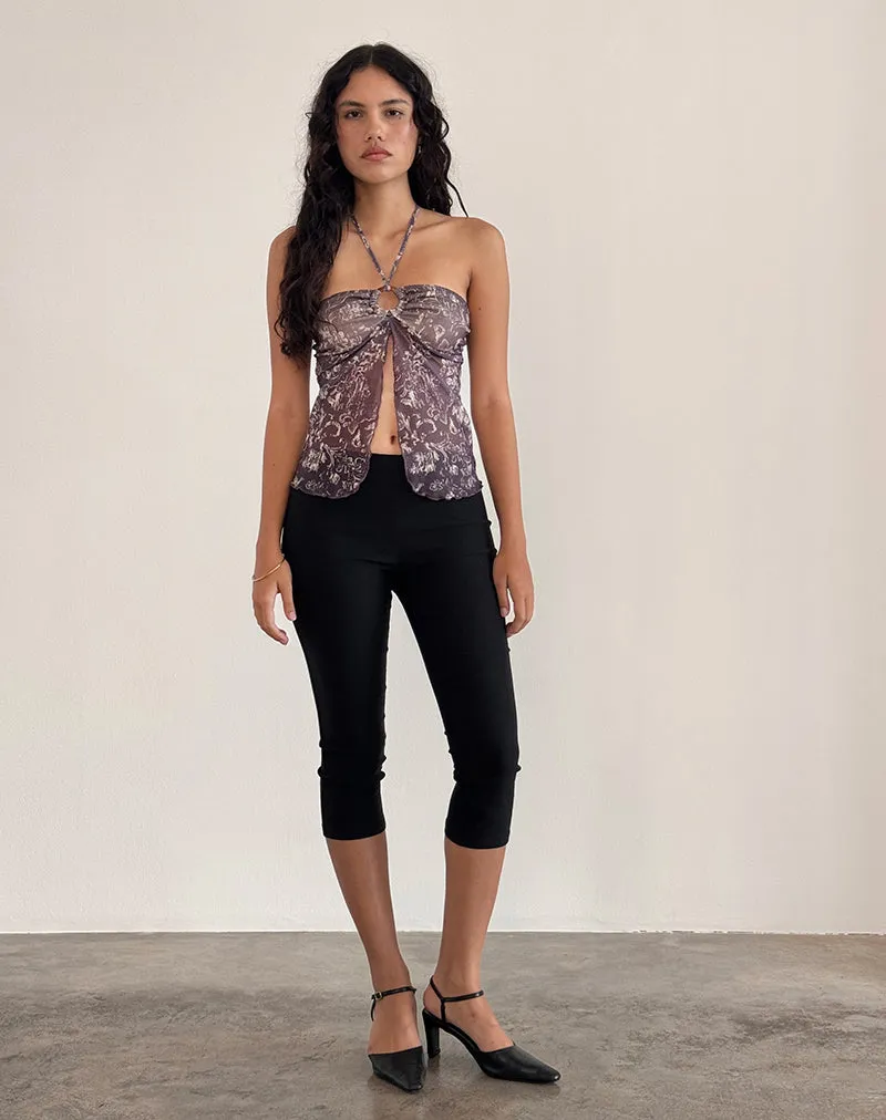 Janar Top in Batik Botanical Brown sold by Motel Rocks product image thumbnail 3