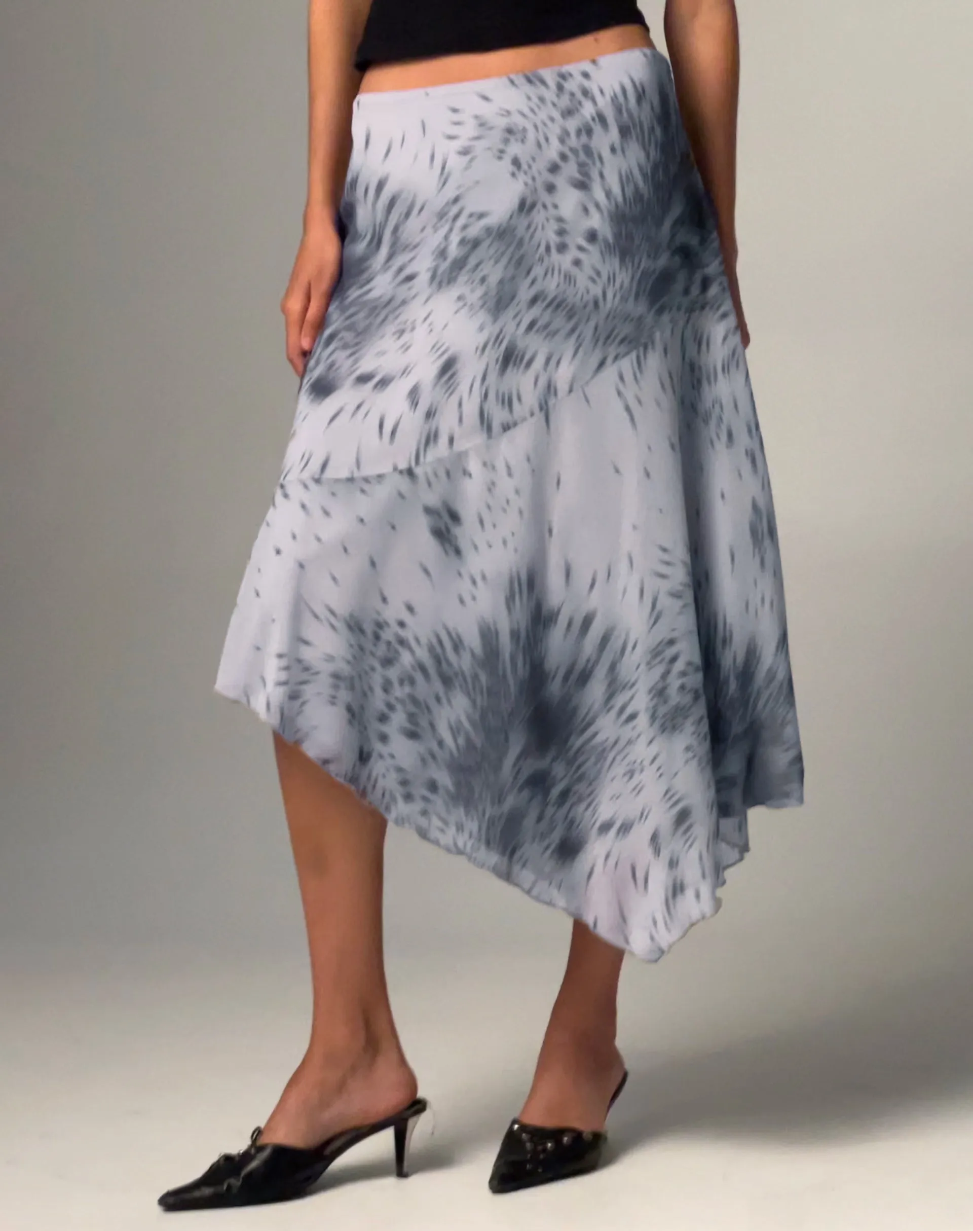 Cinta Low Rise Midi Skirt in Distorted Animal Print sold by Motel Rocks product image thumbnail 2