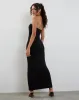 Annalise Bandeau Slinky Maxi Dress in Black sold by Motel Rocks