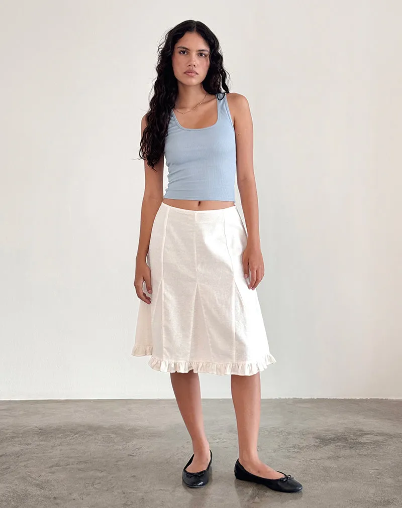 Roxe Ribbed Vest Top in Nantucket Blue sold by Motel Rocks product image thumbnail 2