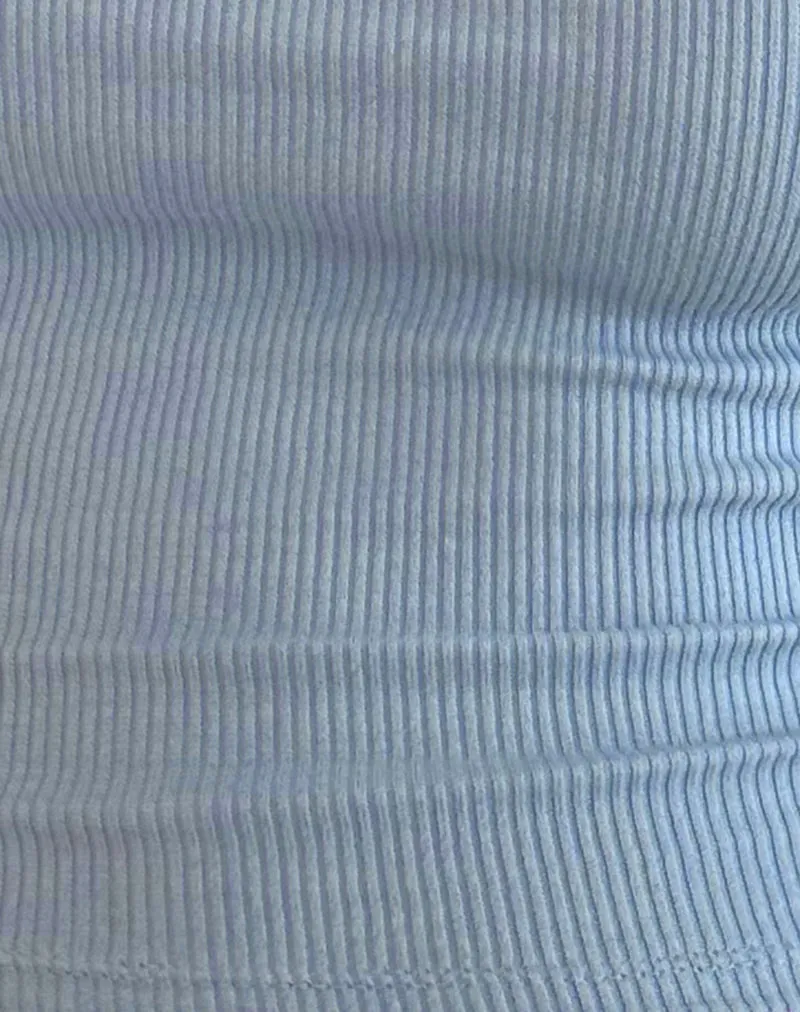 Roxe Ribbed Vest Top in Nantucket Blue sold by Motel Rocks product image thumbnail 5