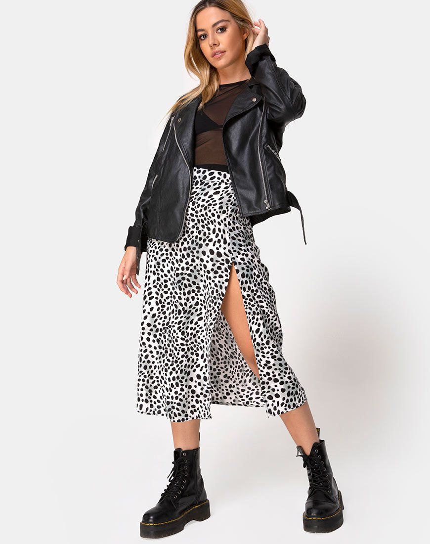 Saika Midi Skirt in Dalmatian sold by Motel Rocks product image thumbnail 4