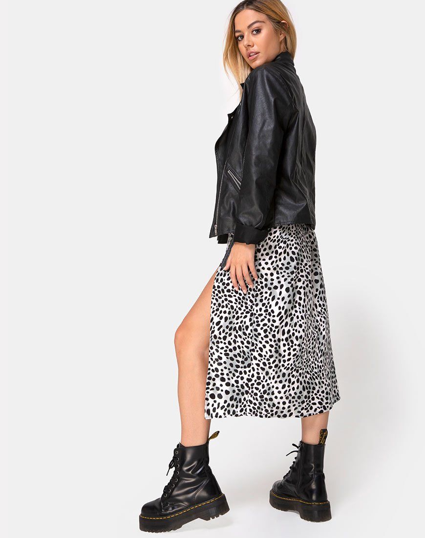 Saika Midi Skirt in Dalmatian sold by Motel Rocks product image thumbnail 3