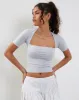 Requa Crop Top in Grey Dawn sold by Motel Rocks