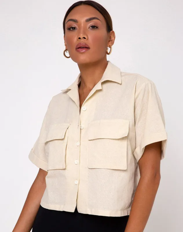 Alka Shirt in Ecru sold by Motel Rocks