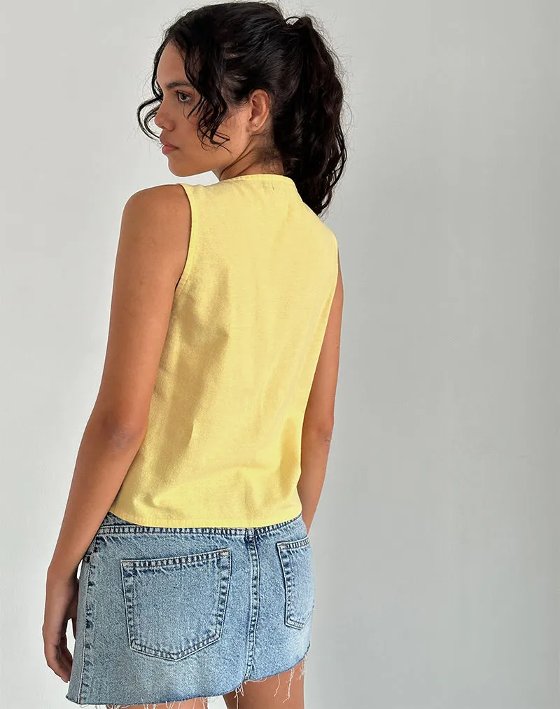 Kayve Tie Front Top in Lemonade sold by Motel Rocks product image thumbnail 3