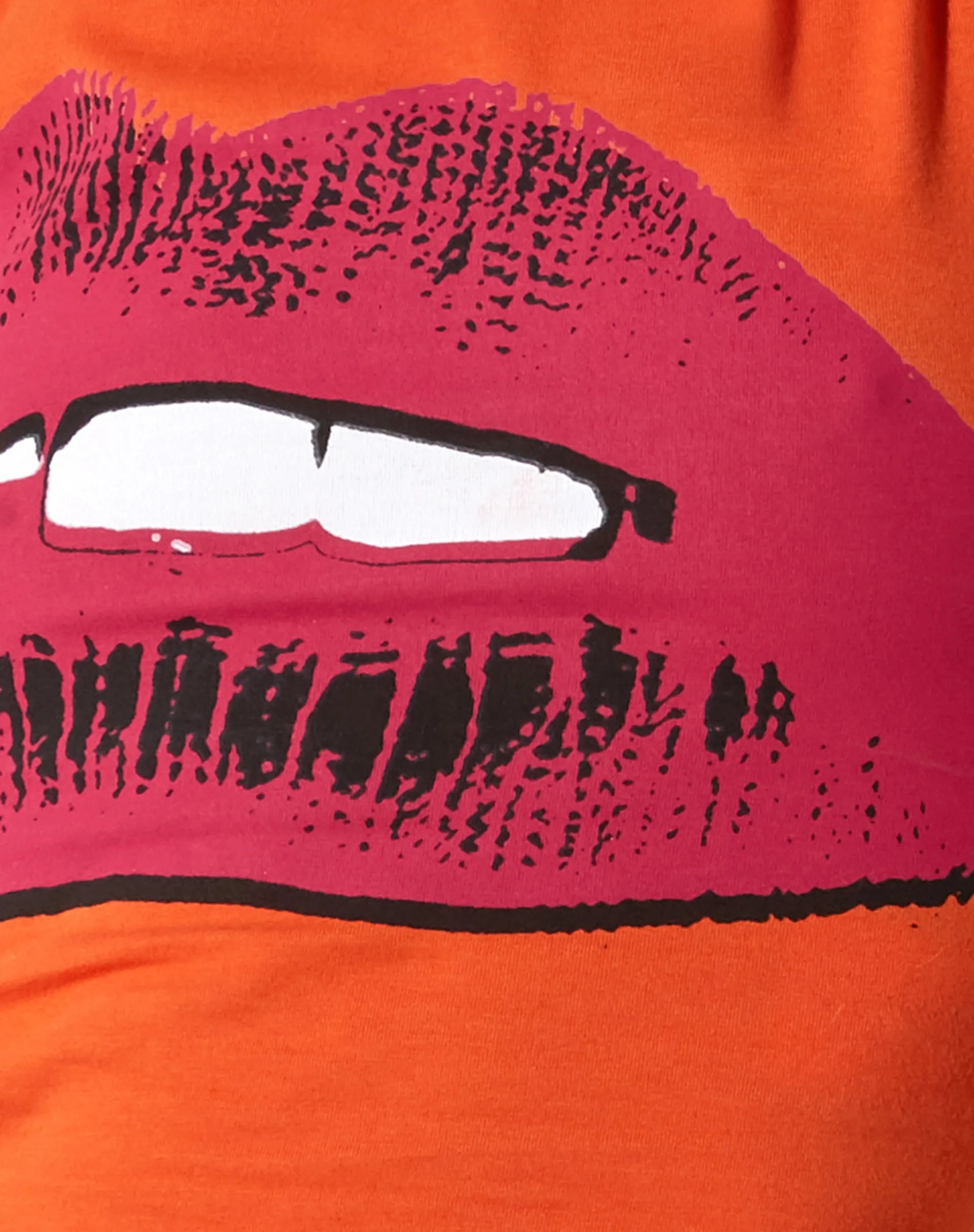 Monlo Vest Top in Aperol Spritz Orange Lips sold by Motel Rocks product image thumbnail 5