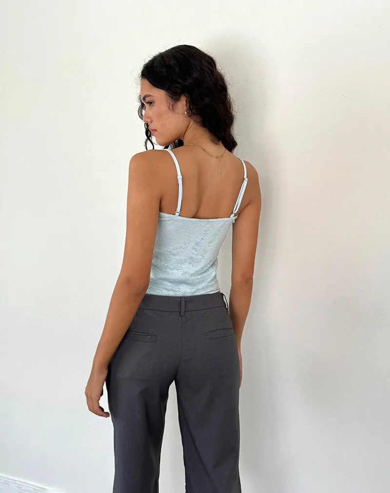 Hali Cami Top in Ice Blue Orchid Lace sold by Motel Rocks product image thumbnail 3