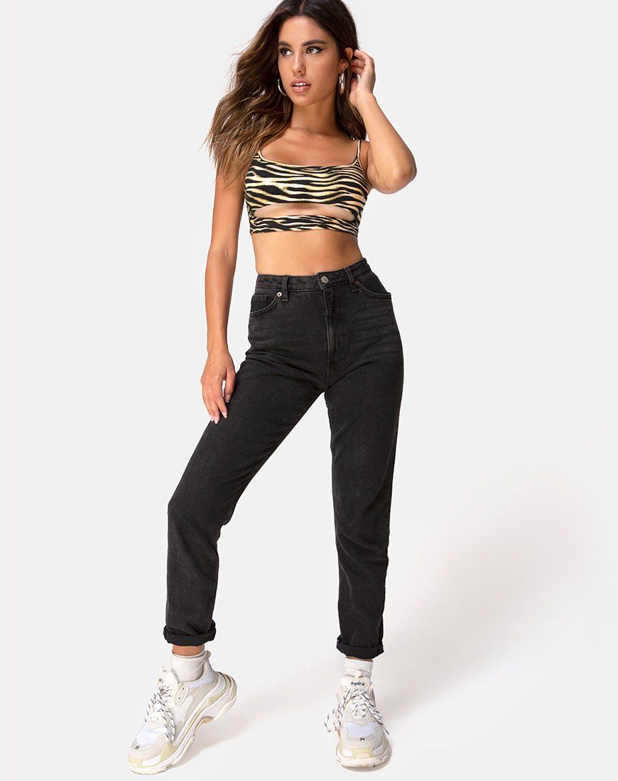 Mizda Top in Tiger sold by Motel Rocks product image thumbnail 3